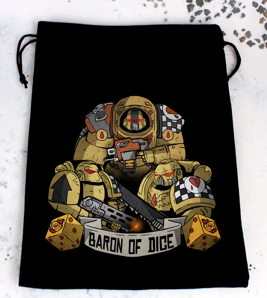 Premium Black Dice Bag | Bleeding Hearts