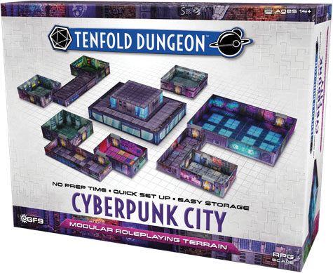 Tenfold Dungeon: Modular Terrain Set- Cyberpunk City