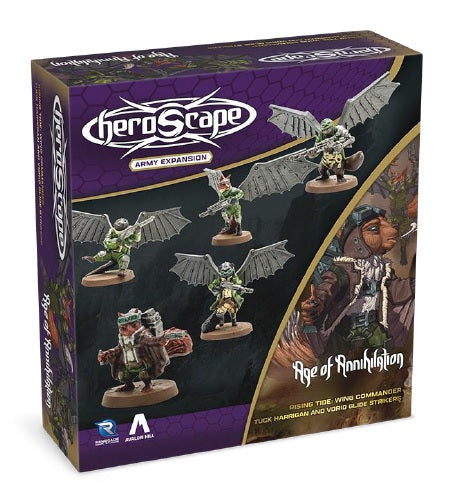 Heroscape: Rising Tide - Wing Commander Tuck Harrigan and Vorid Glidestriker Army Expansion