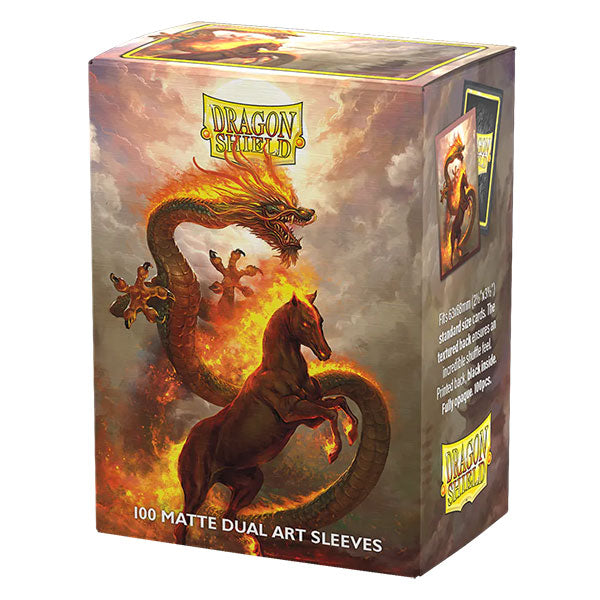 Dragon Shield Sleeves: Standard DUAL- Matte 'Fire Horse 2026' Art, Limited Edition
