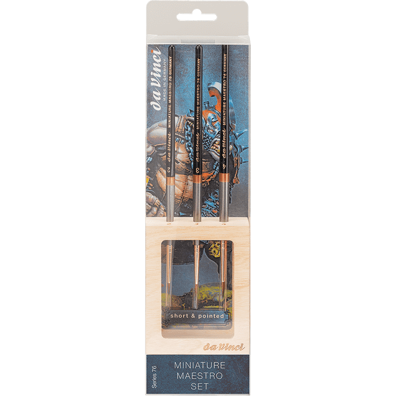 MINIATURE MAESTRO set, one piece each series 76 - sizes 2, 3 and 4 in wooden display