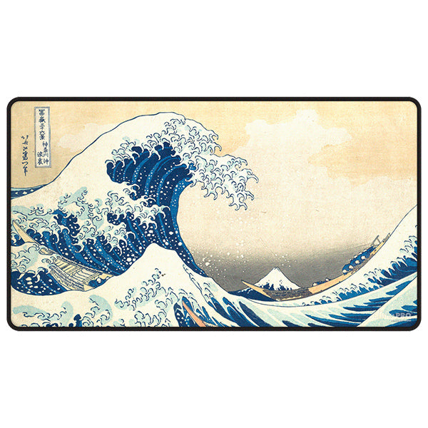 Playmat: Black Stitched- The Great Wave Off Kanagawa