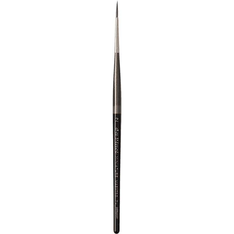 "MAESTRO" Miniature Round Kolinsky Sable - extra long and pointed, two tone handle