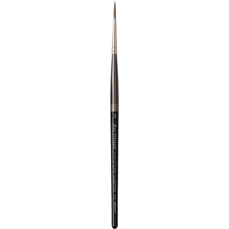 "MAESTRO" Miniature Round Kolinsky Sable - extra long and pointed, two tone handle