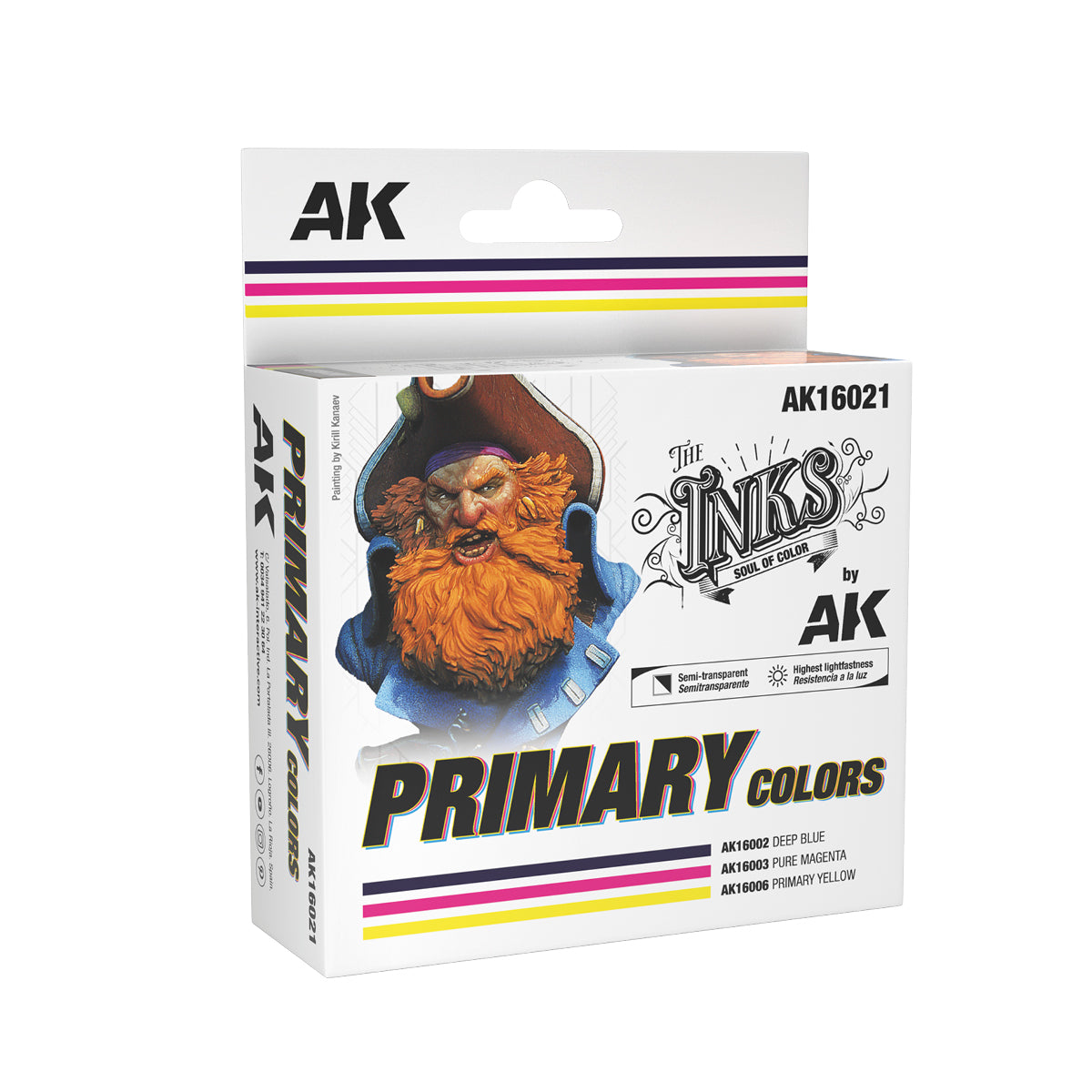 Inks: Primary Acrylic Set (3 Colors) 30ml Bottles