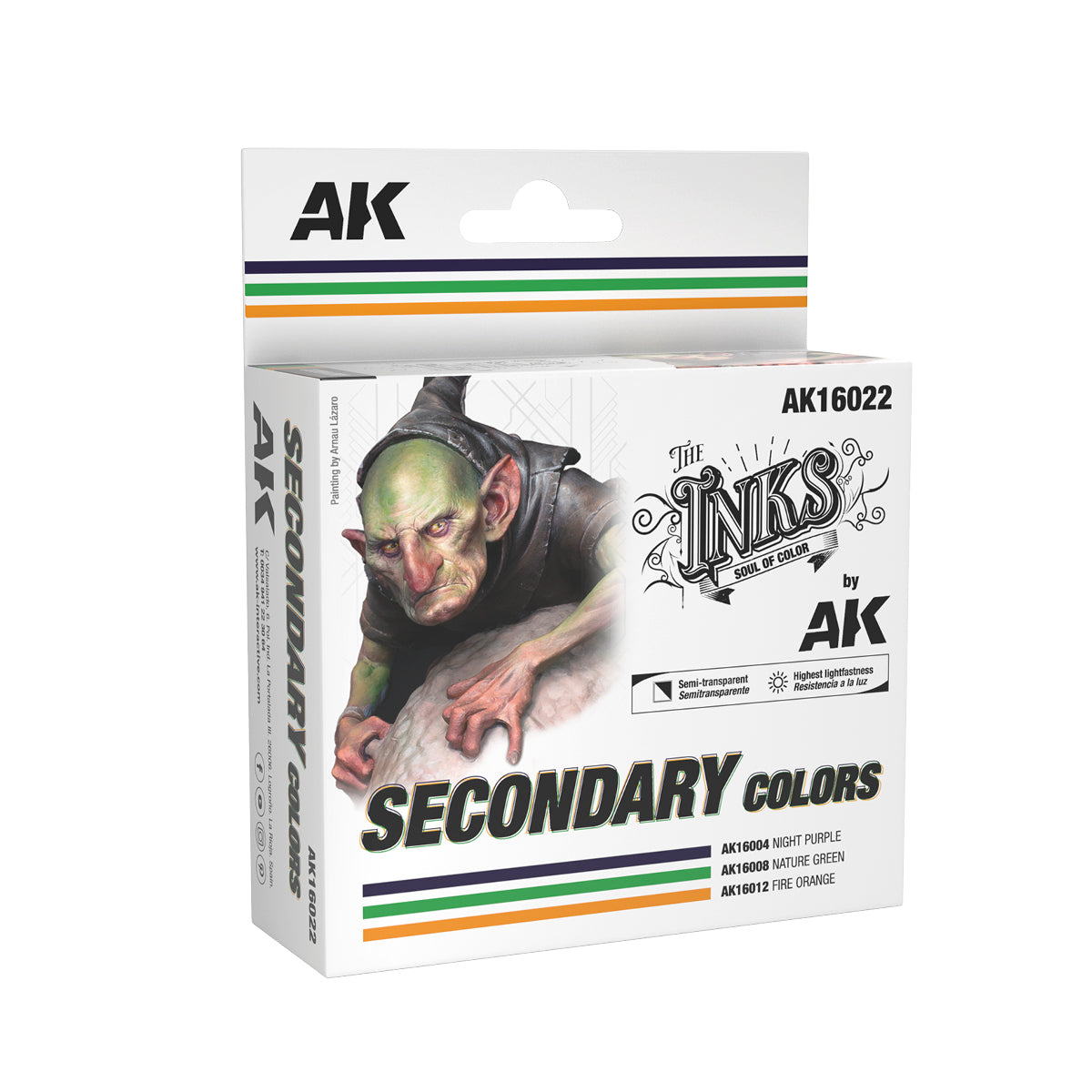 Inks: Secondary Acrylic Set (3 Colors) 30ml Bottles