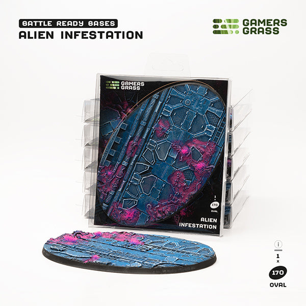 Battle Ready Bases: Alien Infestation- Oval 170mm (x1)- Oval 170mm (x1)