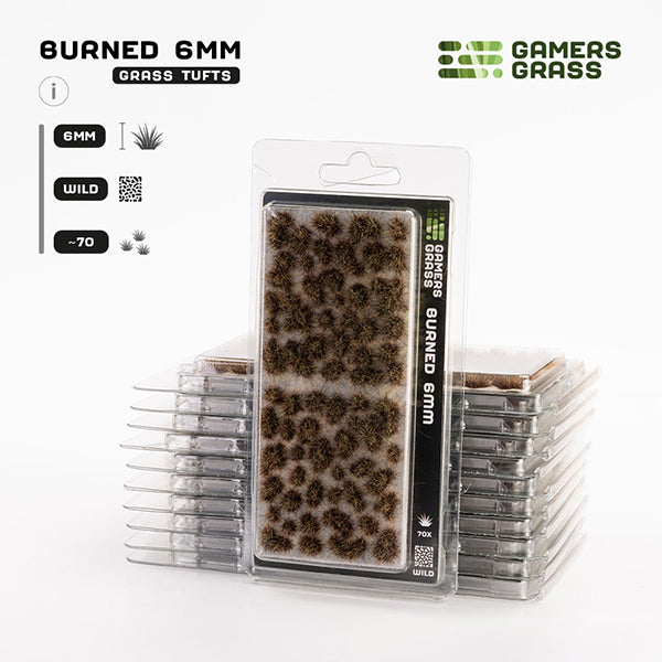 Gamers Grass Tufts: Tufts- Burned Tufts 6mm- Wild