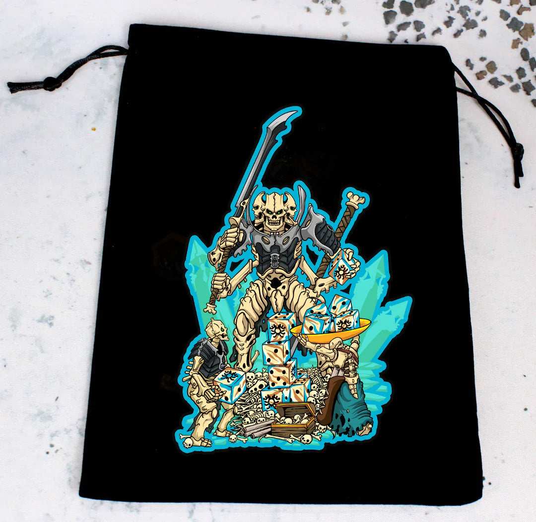 Premium Black Dice Bag | Skeleton Phalanx