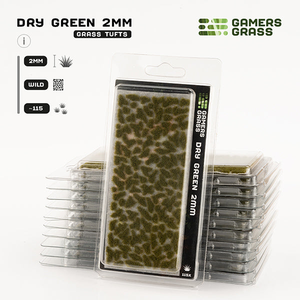 Gamers Grass Tufts: Tufts- Dry Green 2mm- Wild
