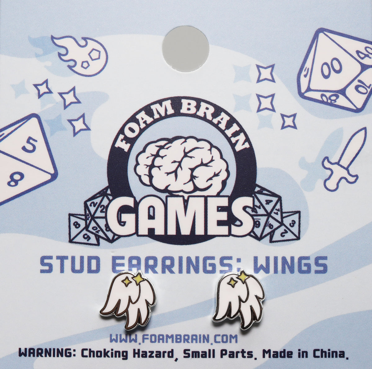 Foam Brain: Stud Earrings