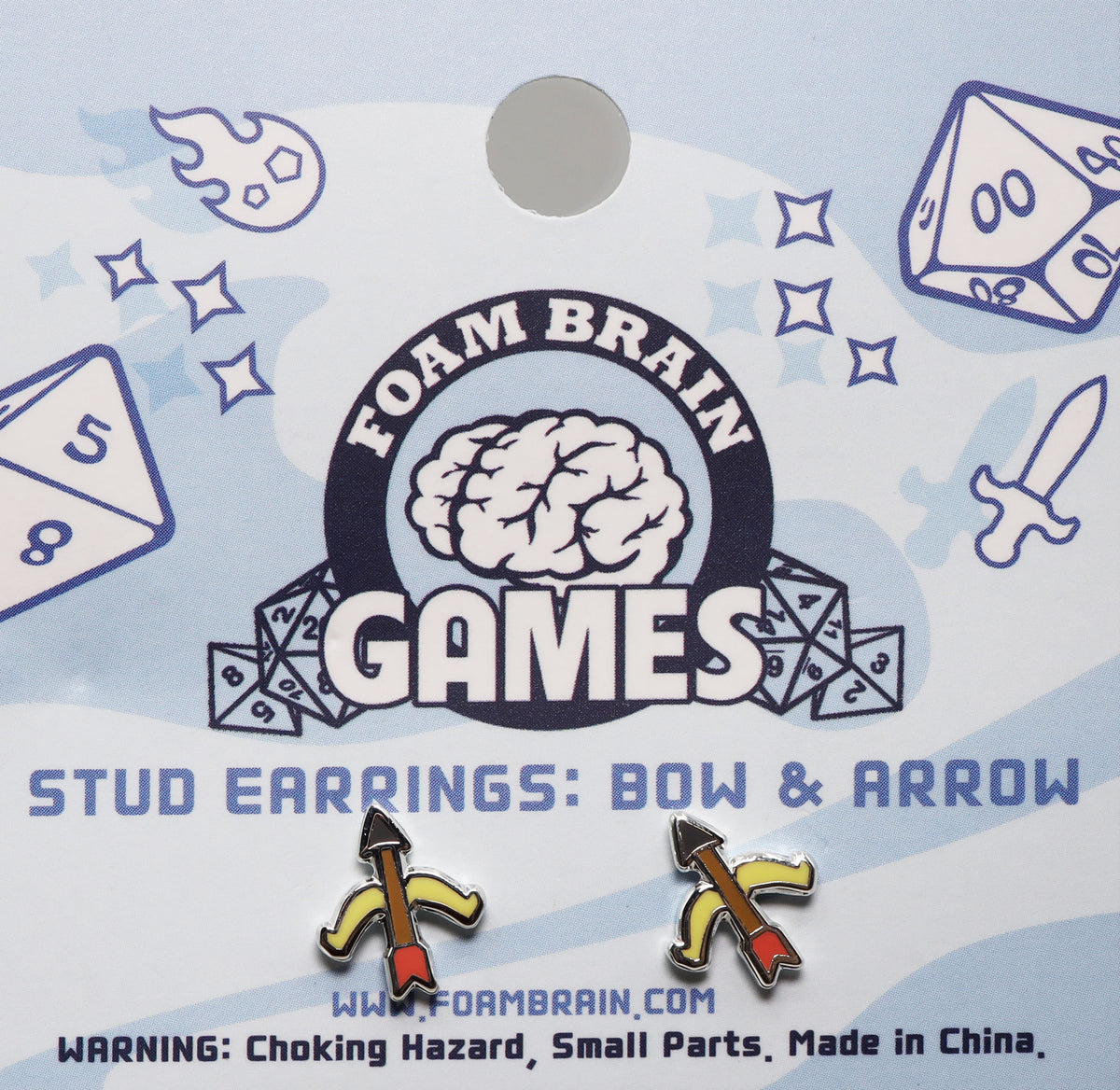Foam Brain: Stud Earrings
