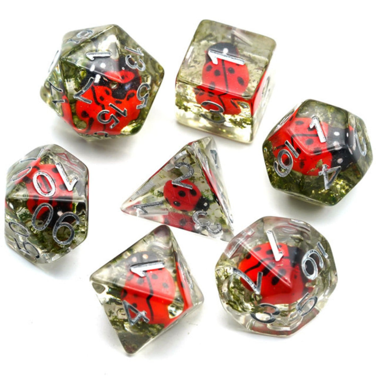 Red Ladybug RPG Dice Set