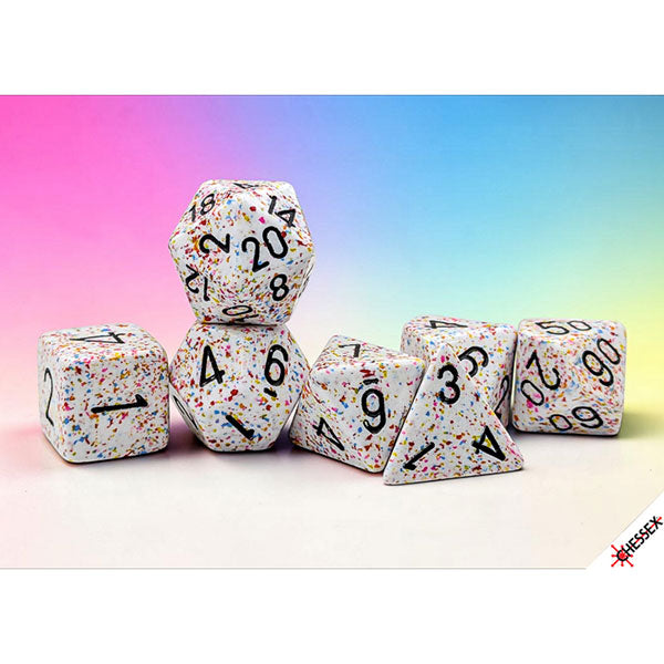 Polyhedral 7-Die Set: Speckled