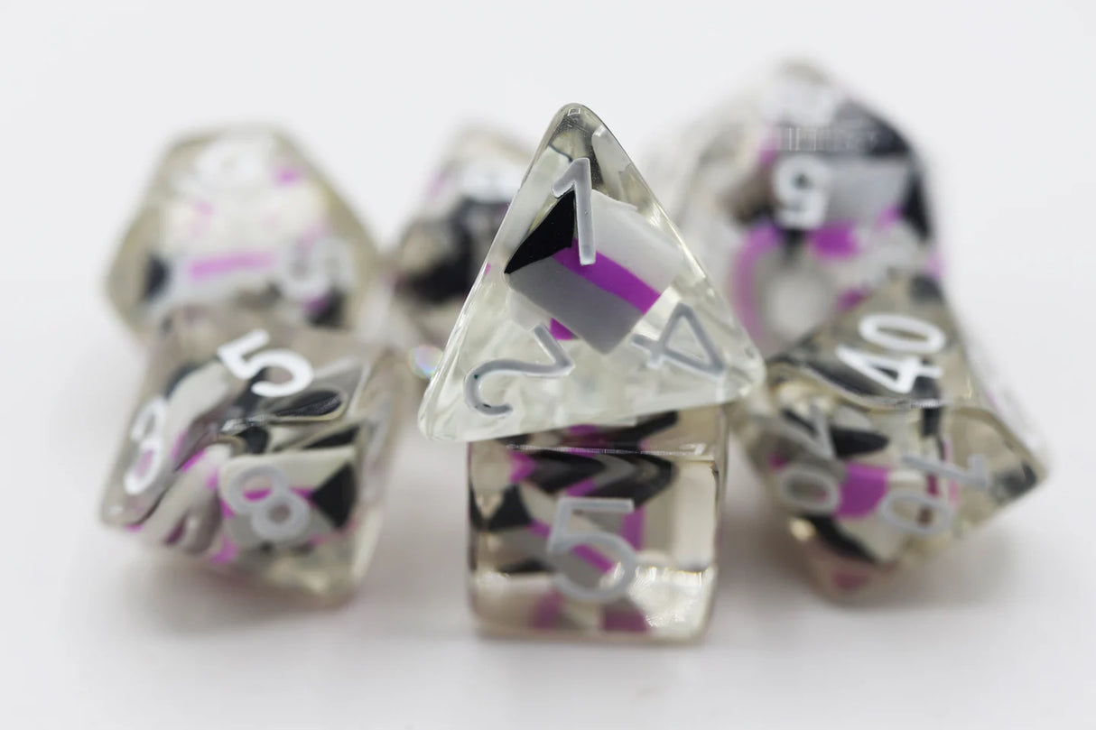 Demisexual Flag RPG Dice Set