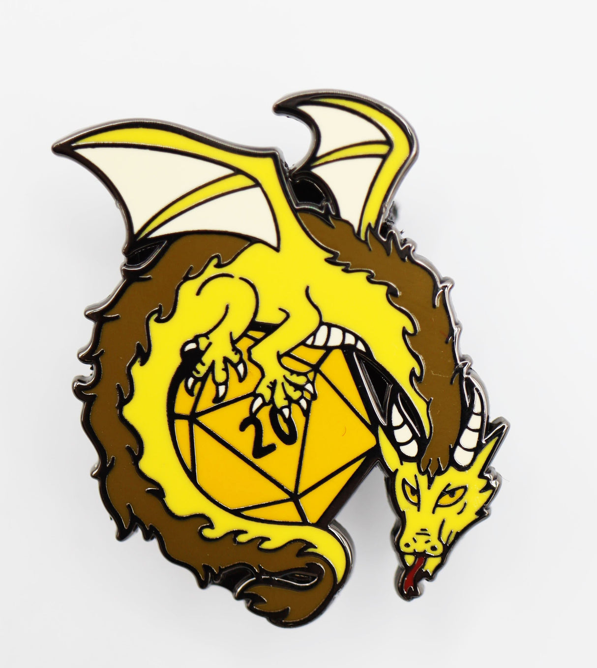 Dice Dragon Pin - Gold