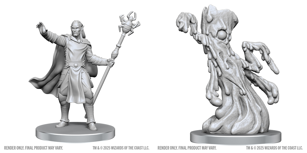Dungeons & Dragons: Nolzur`S Marvelous Unpainted Miniatures - W28 Drow Mage & Yochlol
