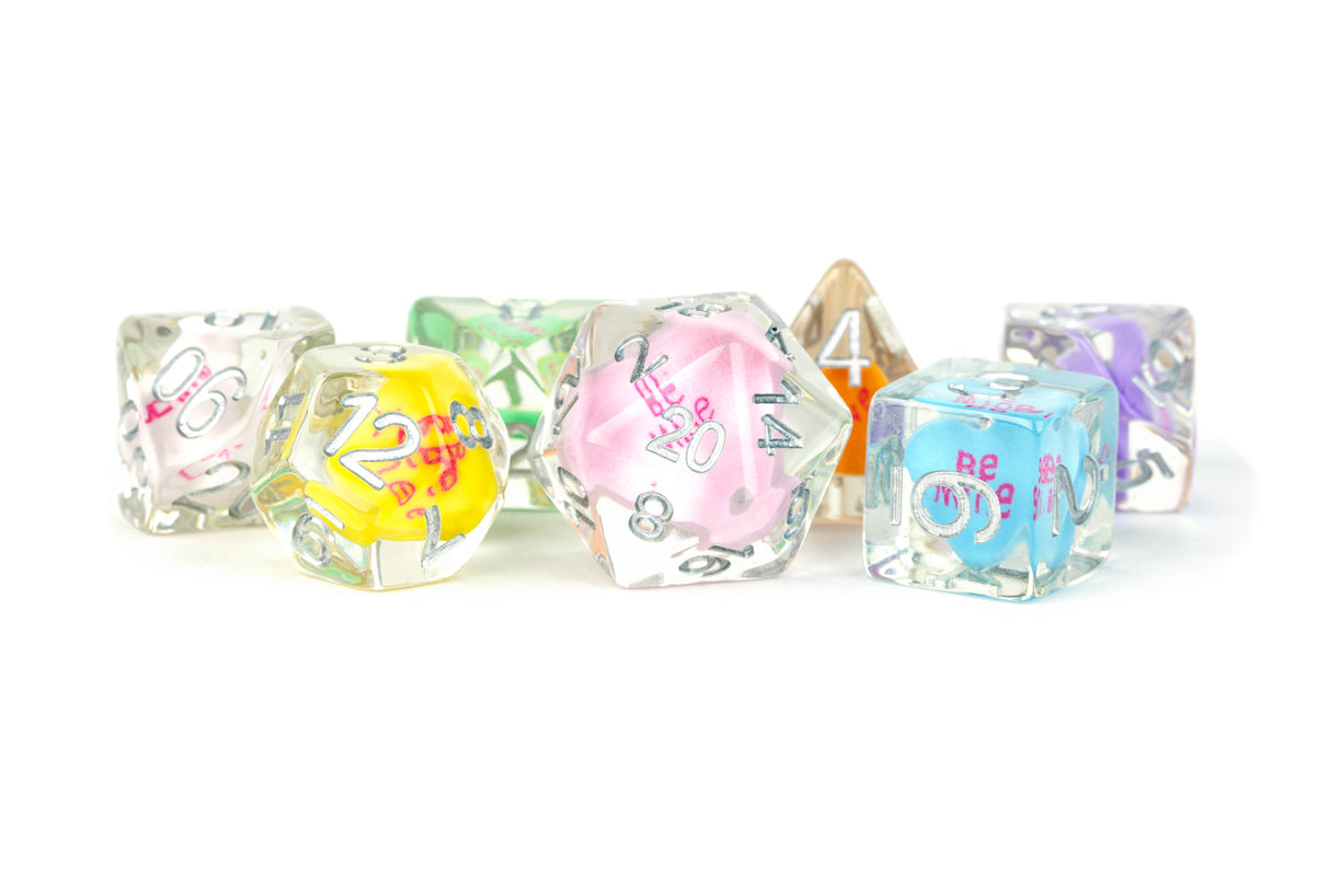 Inclusion: Resin 7 Dice Set 16mm