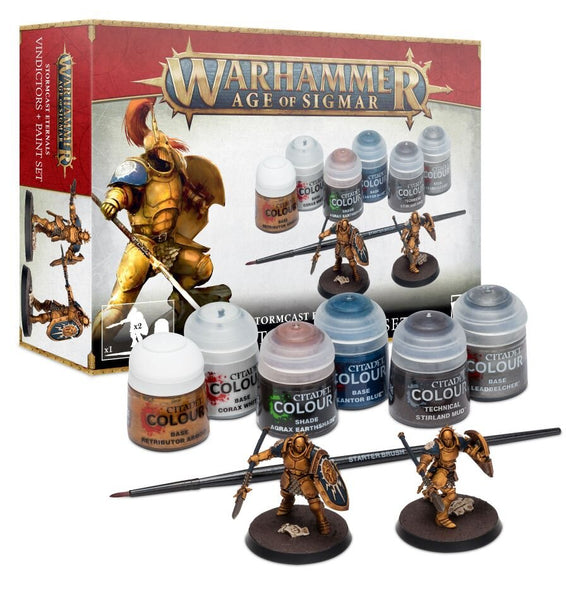 WarHammer: Age Of Sigmar, Stormcast Eternals Vindictors + Paints Set