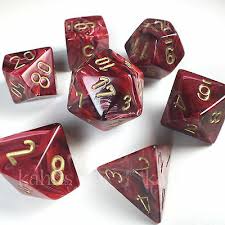 7-Die Set Vortex: Burgundy/Gold