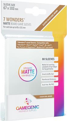 Matte Sleeves: 7 Wonders (67 X 103 MM)