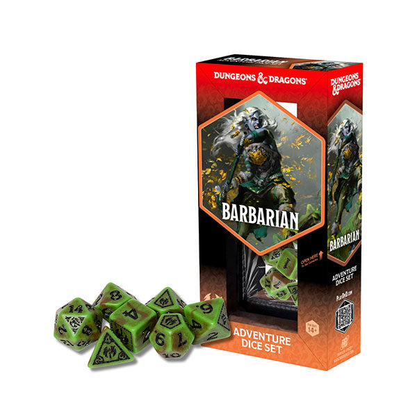 Dungeons & Dragons: Adventure Dice - Barbarian Green, Brown