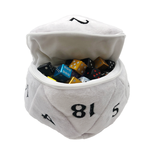 D20 Plush Dice Bag