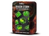 Dragon Storm Inclusion Resin Dice Set
