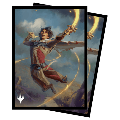 Wilds of Eldraine Kellan, the Fae-Blooded (Adventure Frame) Standard Deck Protector Sleeves (100ct) for Magic: The Gathering