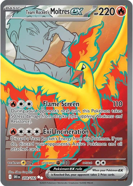 Team Rocket's Moltres ex - 208/182