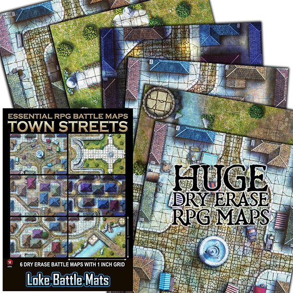 Battle Mat: Essential RPG Battle Maps Town- Streets