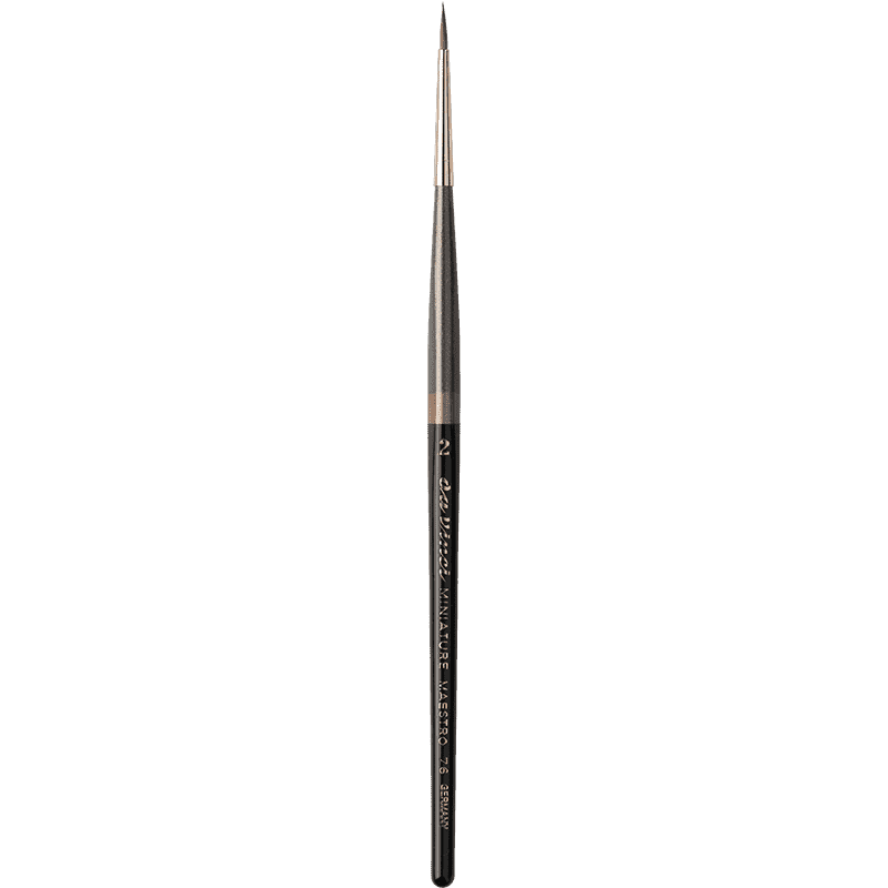 "MAESTRO" Miniature Round Kolinsky Sable - short and pointed, two tone handle