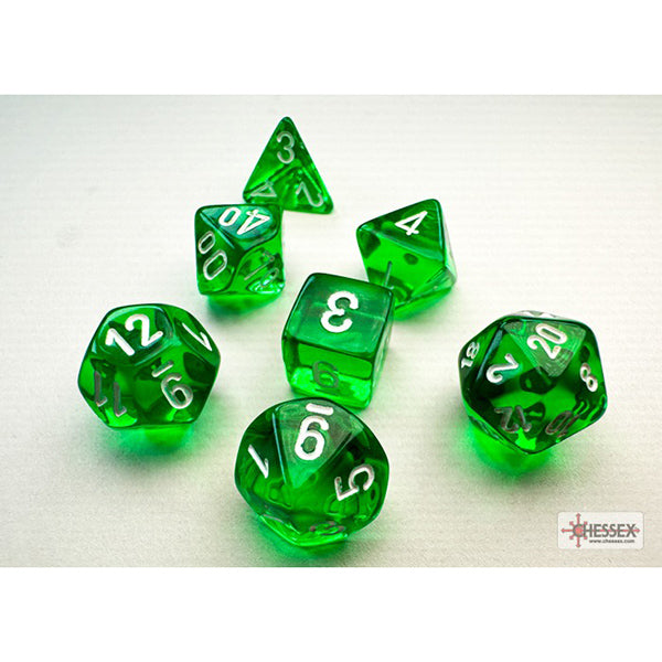 7-Die Set Mini Translucent: Green/White