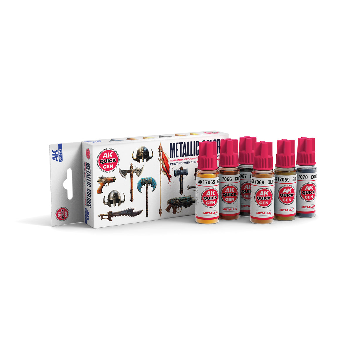 Quick Gen: Metallics Acrylic Paint Set (6 Colors)