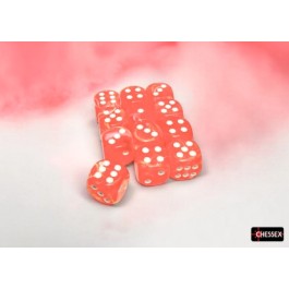 Festive Dahlia/White 16mm D6 Dice Cube