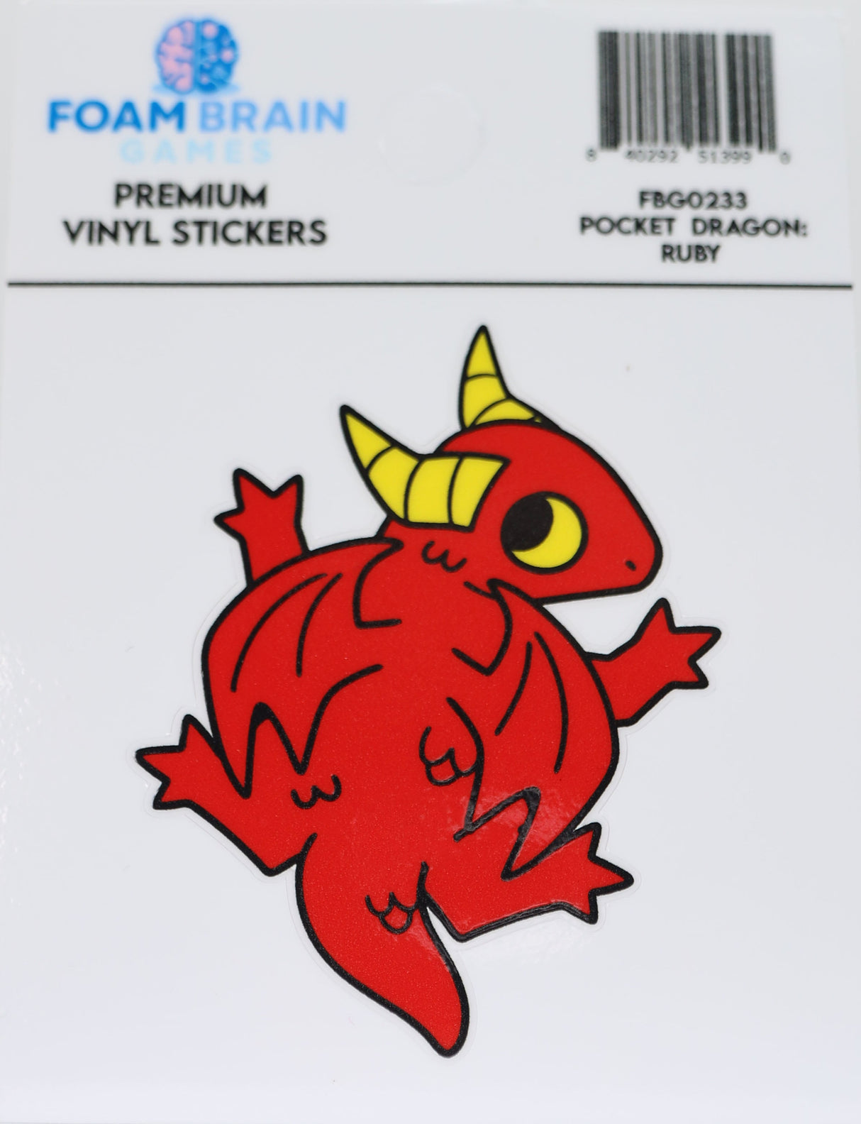 Pocket Dragon Sticker: Ruby