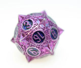 Meteor Storm: Peculiar  Purple - Metal RPG  Dice Set
