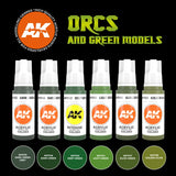 Orcs & Green Models 3G Acrylic Paint Set (6 Colors) 17ml Bottles