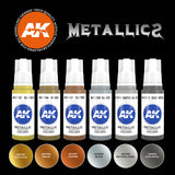Metallics 3G Acrylic Paint Set (6 Colors) 17ml Bottles