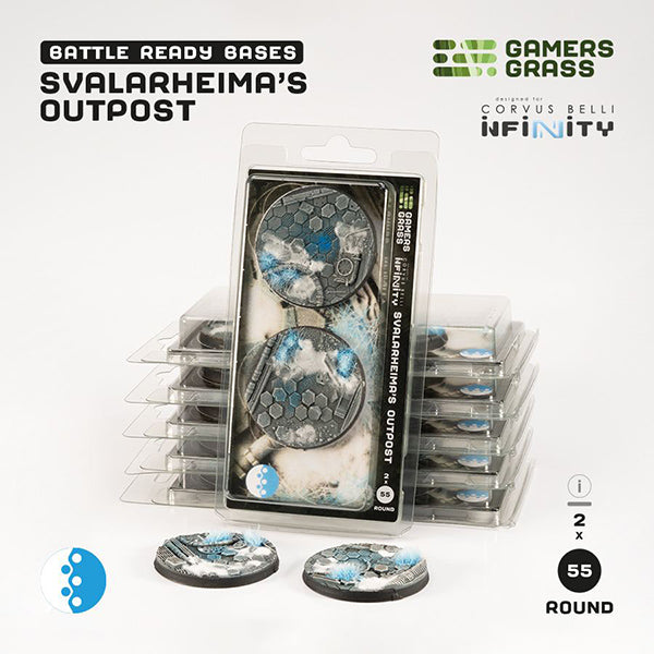 Battle Ready Bases: Svalarheima’s Outpost- Round 55mm (2x)