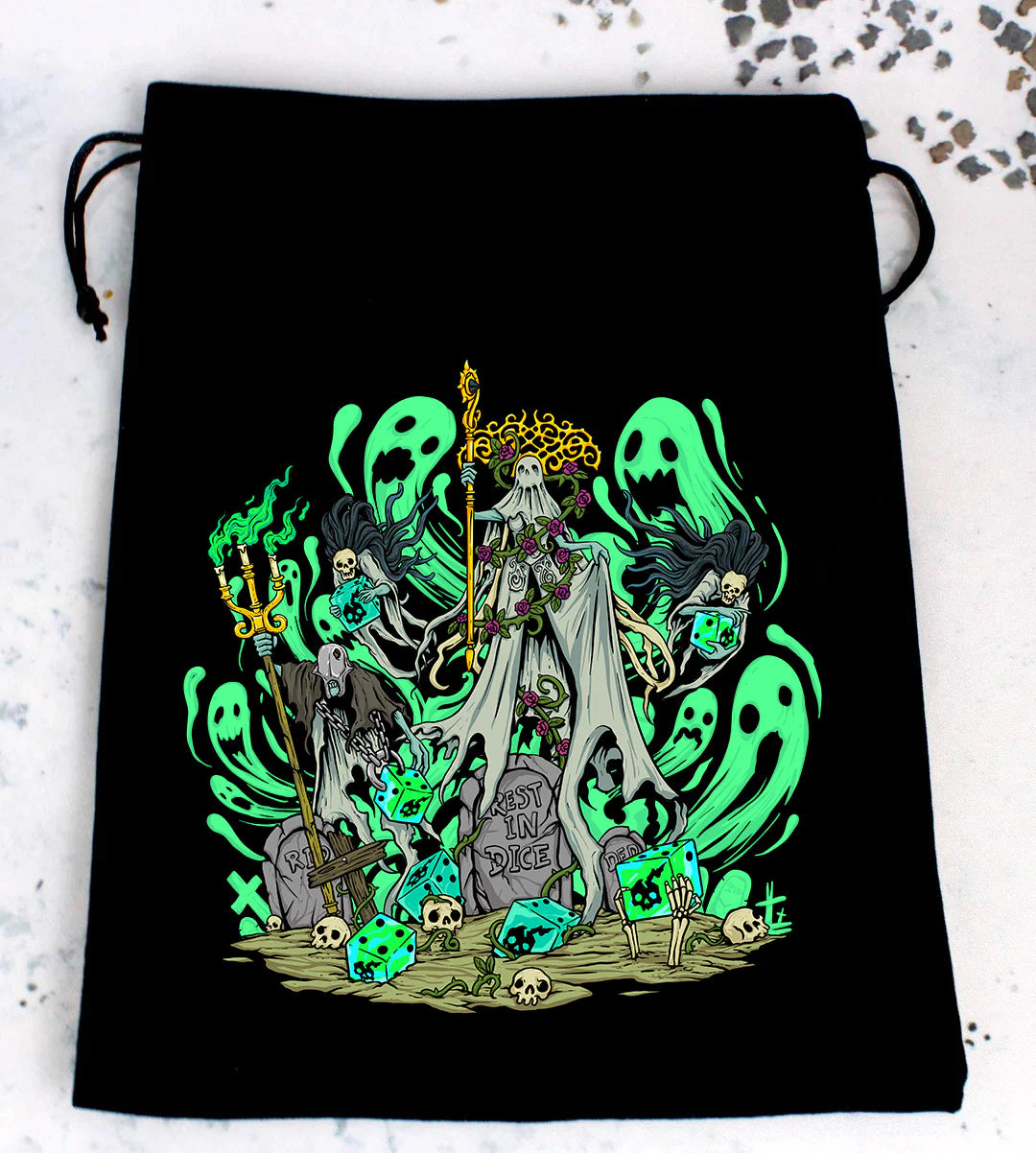 Premium Black Dice Bag | Ghosts