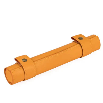 Burnt Yellow Roll Up  Leatherette Dice Mat