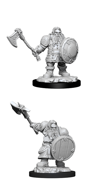 D&D Nolzur`s Unpainted Minis: Dwarf Male Fighter