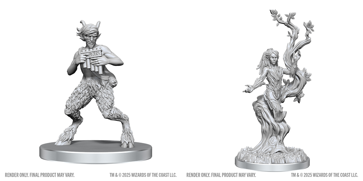 Dungeons & Dragons: Nolzur`S Marvelous Unpainted Miniatures - W28 Satyr & Dryad