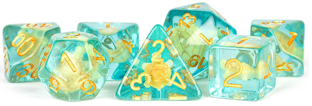 Inclusion: Resin 7 Dice Set 16mm