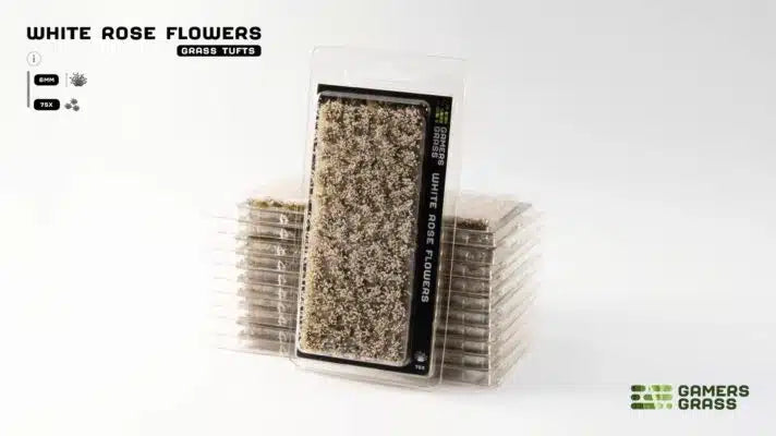 Gamers Grass: White Rose Flowers
