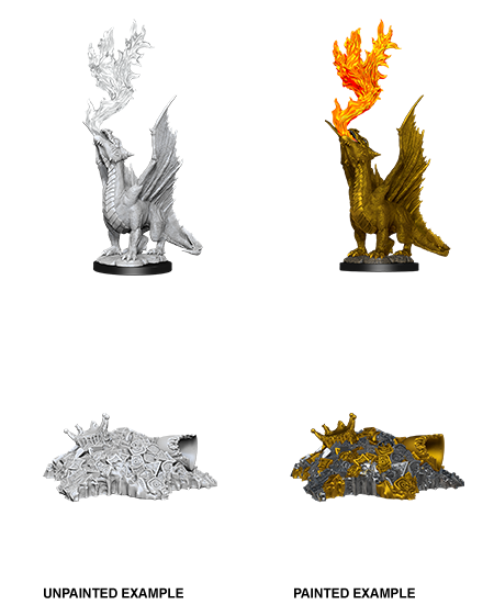 D&D Minis: Wave 11 - Gold Dragon Wyrmling & Small Treasure Pile