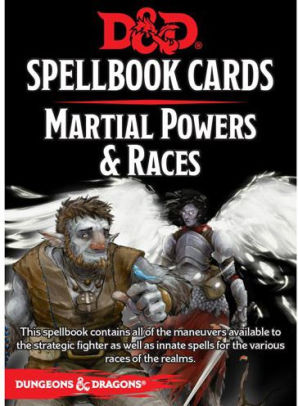Dungeons and Dragons RPG: Spellbook Cards - Martial Powers & Races (61 cards), 2018 Edition