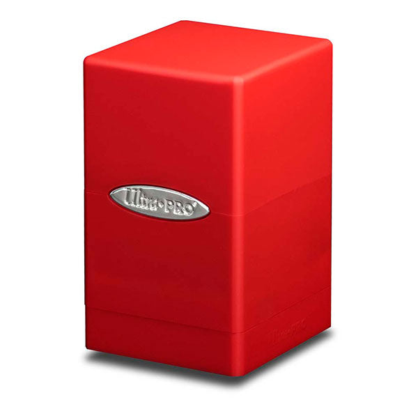 Deckbox: Satin Tower 100+ Solid- Red, Apple