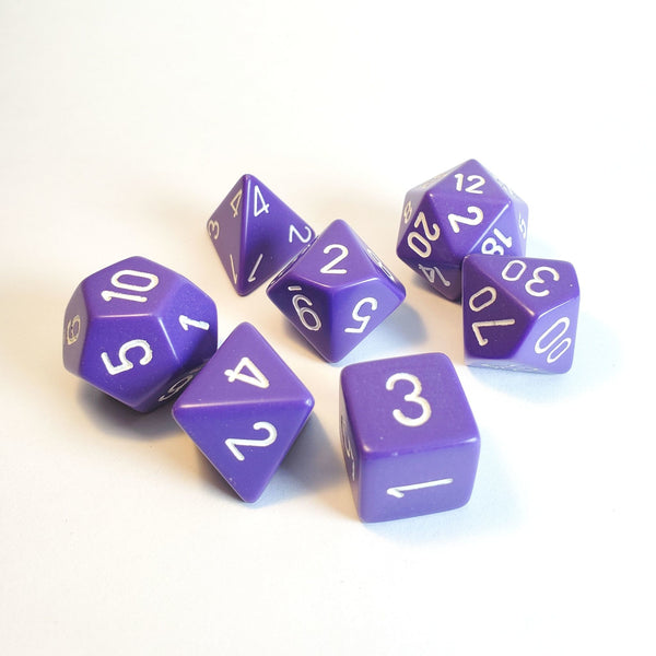 7 Die Set Opaque Purple/White